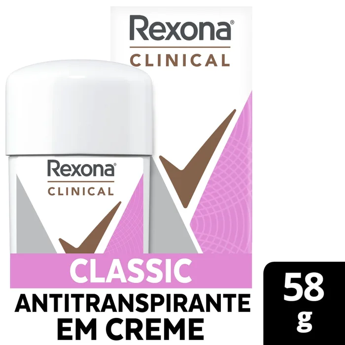 Desodorante Antitranspirante Rexona Clinical Classic 96h Creme 58g