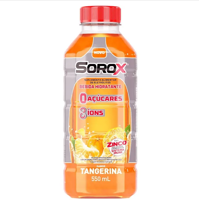 Sorox Zero Açúcar Sabor Tangerina Bebida Hidratante 550ml