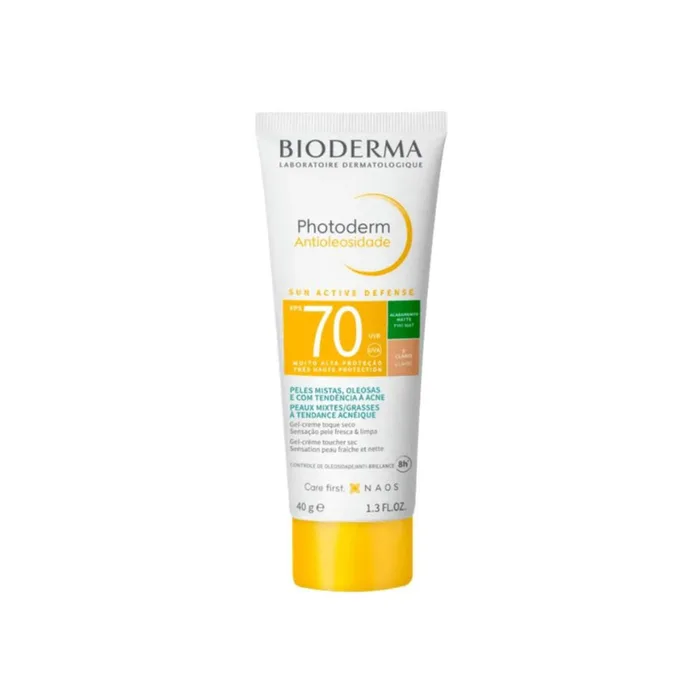 Protetor Solar Facial Bioderma Photoderm Antioleosidade FPS70 Cor 2.0 40g