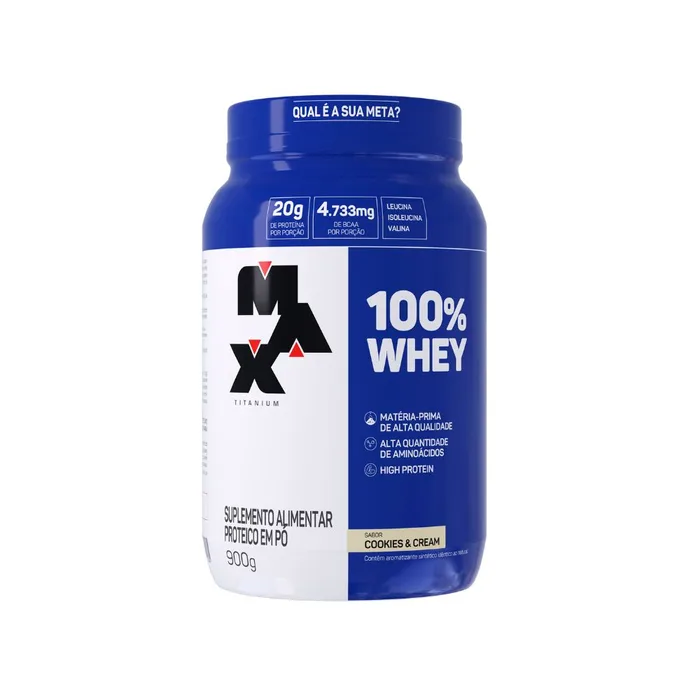 Whey Protein 100% Max Titanium Cookies E Cream 900g