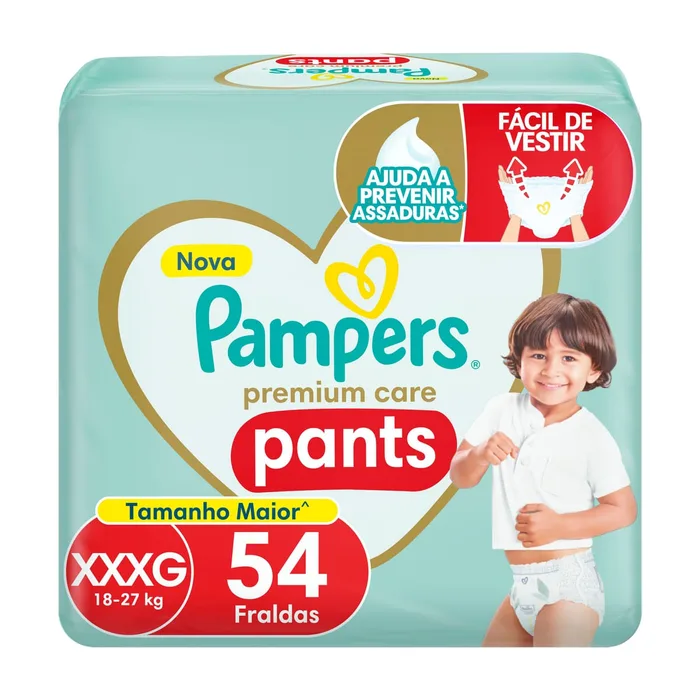 Fralda Pampers Pants Premium Care XXXG 54 Unidades