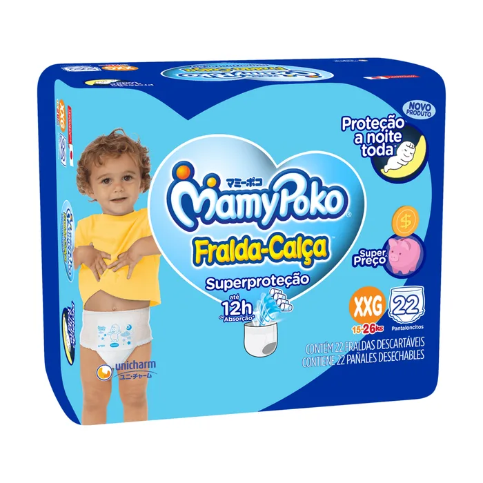 Fralda-Calça MamyPoko Superproteção XXG 22 Unidades