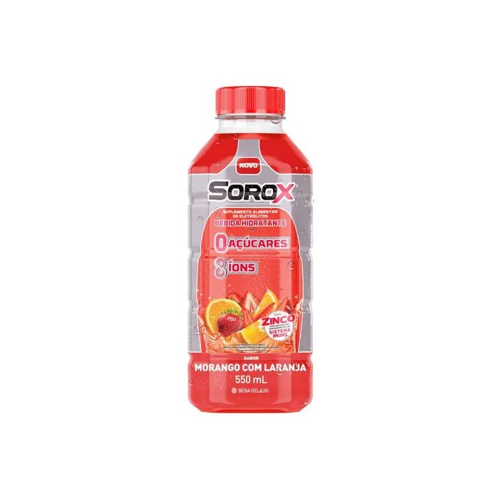 Sorox Sabor Morango com Laranja Zero Açúcar Bebida Isotônica 550ml