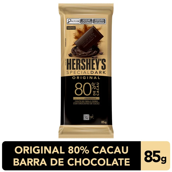 Chocolate Amargo Hersheys Special Dark Cacau 80% Original 85g