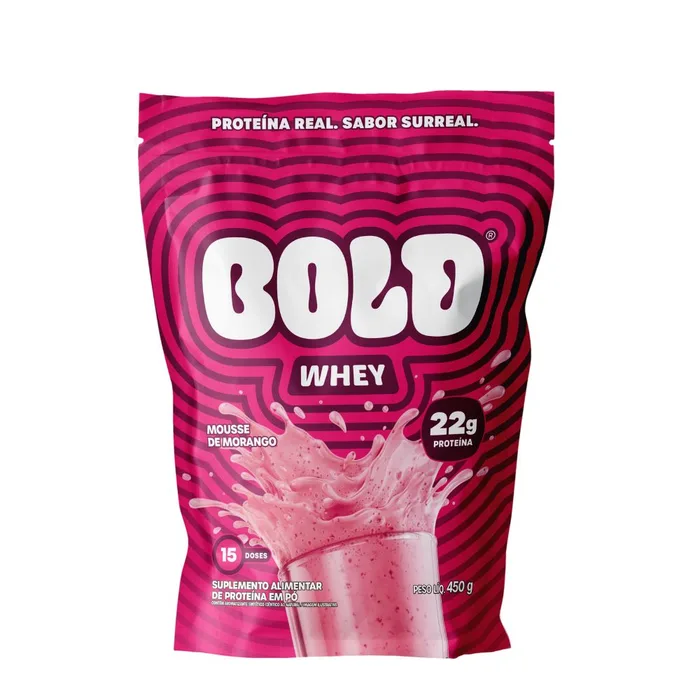 Whey Protein Bold Mousse De Morango 22g De Proteina 450g