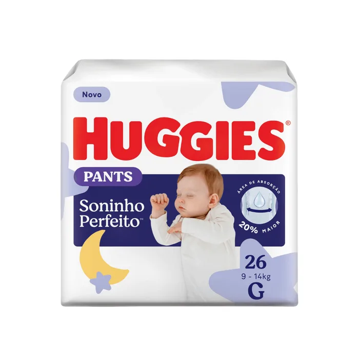 Fralda Descartável Infantil Pants Huggies Soninho Perfeito G  26 Unidades