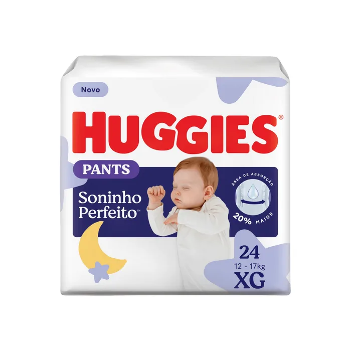 Fralda Descartável Infantil Pants Huggies Soninho Perfeito XG  24 Unidades