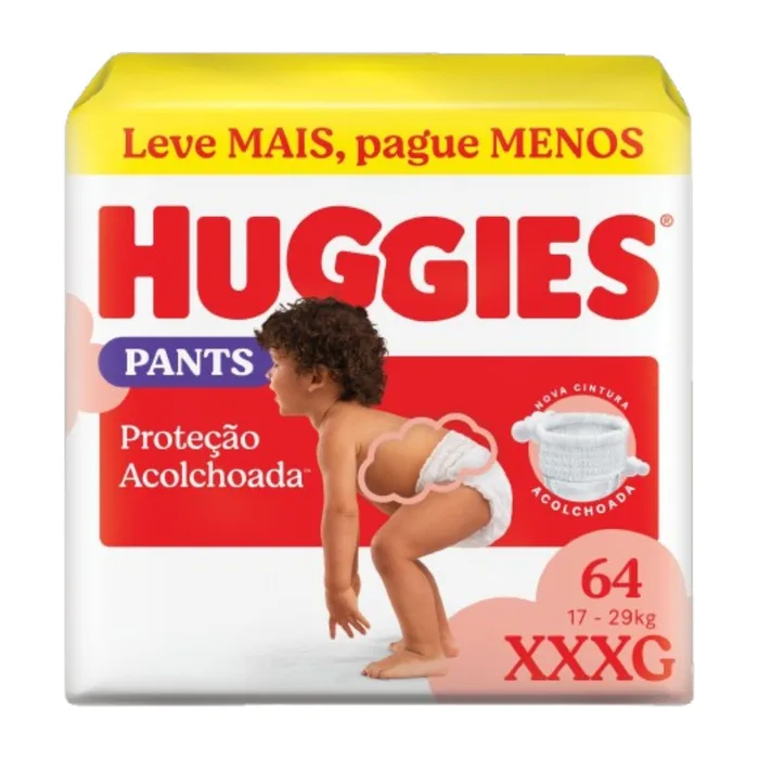Fraldas Huggies Pants Proteção Acolchoada Mx Xxxg