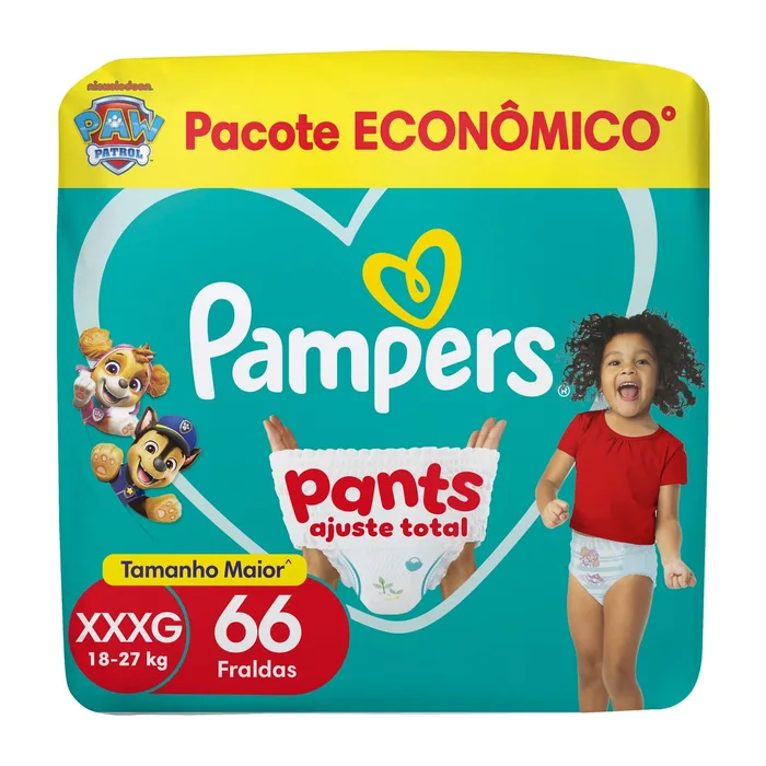 Fralda Pampers Pants Ajuste Total Xxxg 66 Unidades