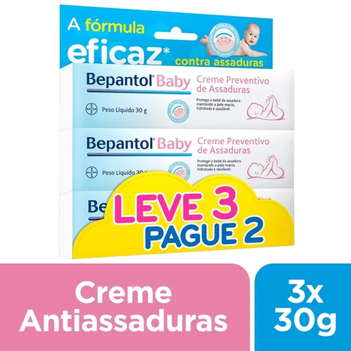 Kit Pomada para Assadura Bepantol Baby 30g 3 Unidades Leve 3 Pague 2