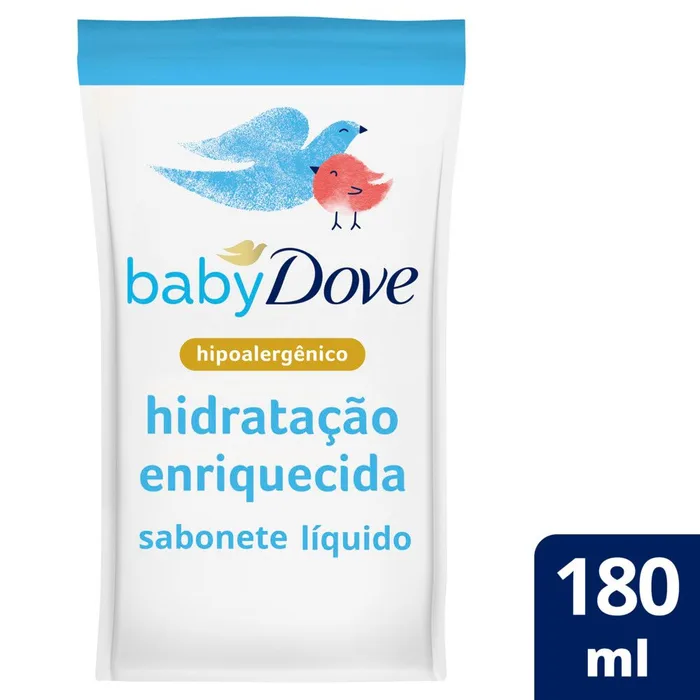 Sabonete Líquido Infantil Baby Dove Hidratação Enriquecida Refil 180ml