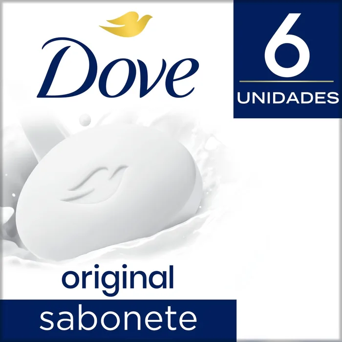 Kit Sabonete em Barra Dove Original Hidratante 90g 6 Unidades
