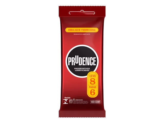 Preservativo Prudence Lubrificado 8 Unidades