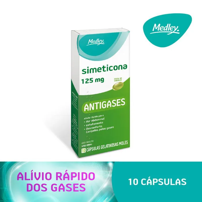 Simeticona 125mg 10 Cápsulas Gelatinosas Genérico Medley