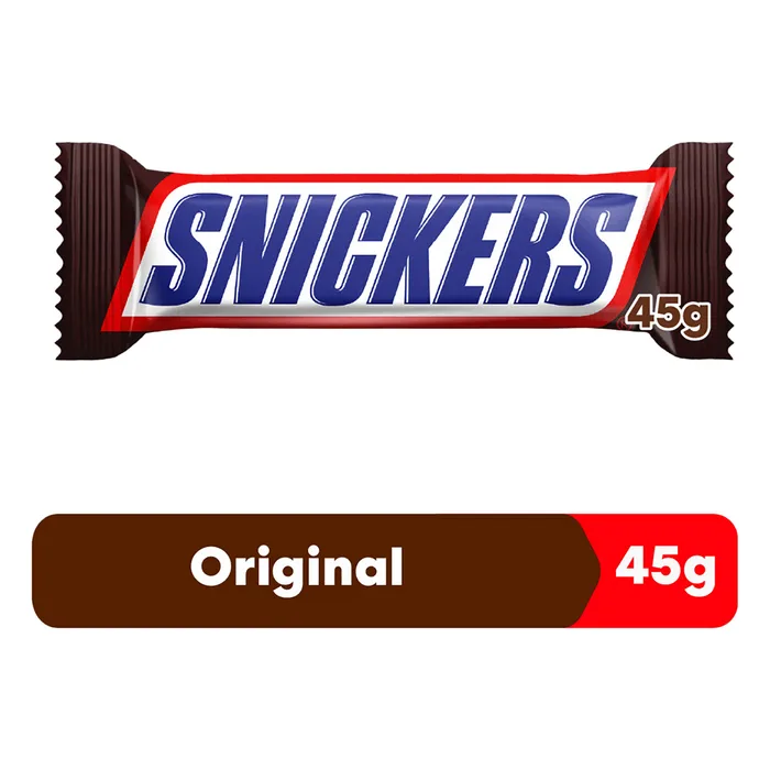 Chocolate Snickers Ao Leite Sabor Tradicional 45g