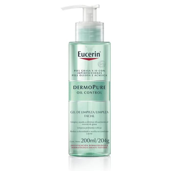 Gel de Limpeza Facial Eucerin Dermopure Oil Control Pele Oleosa e Acneica 200ml
