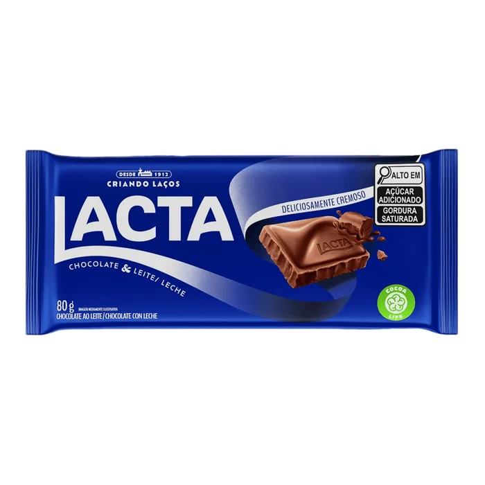 Chocolate Lacta Ao Leite 80g
